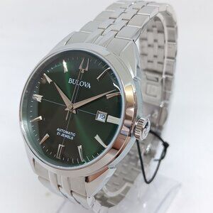 Bulova Sutton 96B424 Men's 41 mm Stainless Steel 21 Jewel Automatic Watch NWT